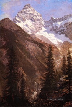 アルバート・ビアシュタット Painting - カナディアン ロッキー アスルカン氷河 アルバート ビアシュタット